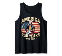 Vintage George Washington Playing Guitar 250 Years America Tank Top
