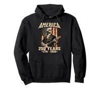 Vintage George Washington Playing Guitar America 250 Years Pullover Hoodie