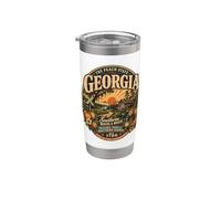 Vintage Georgia Peach State Southern Roots Stainless Steel Insulated Tumbler