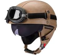 Vintage German Adult Motorcycle Half Helmet, ECE/DOT Approved Men Women Retro Open Face Helmet, with Adjustable Quick Release Buckle, for Bicycle Cruiser Scooter, M~XXL 2,S