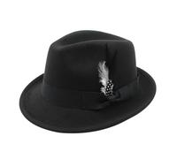 Vintage German Beer Hat Traditional Fedora With Feather For Oktoberfest Costume Parties & Outdoor Events Bucket Hat Children (Black, One Size)