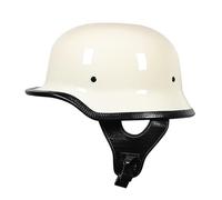 Vintage German Motorcycle Half-Helmet, ECE-Approved Retro Open-Face Helmets, Adult Men’s Cap with Adjustable Quick-Release Buckle, for Scooters, Bicycles and Cruisers C,M(55-57CM)