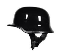 Vintage German Motorcycle Half-Helmet, ECE-Approved Retro Open-Face Helmets, Adult Men’s Cap with Adjustable Quick-Release Buckle, for Scooters, Bicycles and Cruisers H,XL(61-62CM)