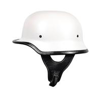 Vintage German Motorcycle Half-Helmet, ECE-Approved Retro Open-Face Helmets, Adult Men’s Cap with Adjustable Quick-Release Buckle, for Scooters, Bicycles and Cruisers B,M(55-57CM)