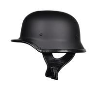Vintage German Motorcycle Half-Helmet, ECE-Approved Retro Open-Face Helmets, Adult Men’s Cap with Adjustable Quick-Release Buckle, for Scooters, Bicycles and Cruisers G,M(55-57CM)