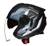 Vintage German Motorcycle Half Helmet ECEDOT Approved Adult Men Women Retro Open Face Motorbike Helmet with Sun Visor with for Bicycle Cruiser Scooter A1,XXL=63~64cm