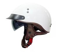 Vintage German Motorcycle Half Helmet Open Face Motorbike Helmets with Sun Visor DOTECE Approved Crash Scooter Helmet for Adult Men Women Multi Layered Protection Helmets J,M:57-58CM