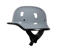 Vintage German Style Motorcycle Half Helmet, Motorcycle Helmet Men and Women, DOT/ECE Approved Bicycle Scooter Skateboard Helmet E,M(55-57CM)