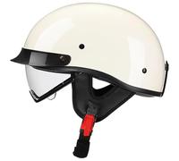 Vintage German Styled Motorcycle Half Shell Helmet, Adult Unisex Novelty Fashion Open Face Half Helmet with Quick Release Buckle for Cruiser Chopper Moped, ECE Approved