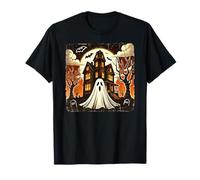 Vintage Ghost Boo Haunted House Halloween Costumes Boy Men T-Shirt