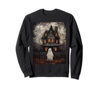 Vintage Ghost Haunted House Midnight Halloween Ghost Spooky Sweatshirt