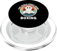 Vintage Ghost The World Needs More Boxing Lover PopSockets PopGrip for MagSafe