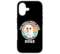 Vintage Ghost The World Needs More Dogs Retro Dog Lover Case for iPhone 17