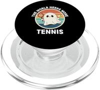 Vintage Ghost The World Needs More Tennis Lover PopSockets PopGrip for MagSafe