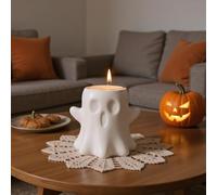 Vintage Ghost Truck Figurine - Funny Tabletop Decor, Miniature Resin Statue Prop, Whimsical Desktop Ghost Figure, Halloween Party Decoration, Small Entryway Collectible | for Home Office School