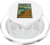Vintage Giant's Causeway Antrim Northern Ireland Art Graphic PopSockets PopGrip for MagSafe