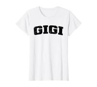 Vintage Gigi Distressed Bold Identity Classic Value Graphic T-Shirt, Women, White, XL
