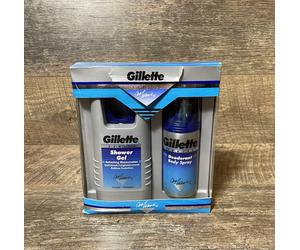 Vintage Gillette Series Cool Wave Deodorant Body Spray & Shower Gel Gift Set