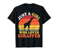 Vintage Giraffe Animal Lover Just A Girl Who Loves Giraffes T-Shirt