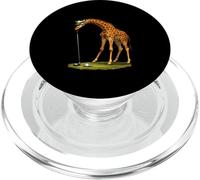 Vintage Giraffe Playing Golf Sports Retro Animal Golfer PopSockets PopGrip for MagSafe