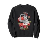 Vintage Girl Power Pin Up Red Roses RosieRiveter RETRO Sweatshirt