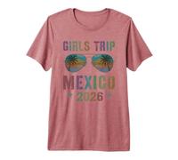 Vintage Girls Trip Mexico 2026 Vacay Beaching Moms Matching Premium T-Shirt