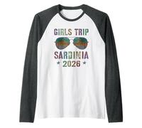 Vintage Girls Trip Sardinia 2026 Vacation Holiday Vacay Raglan Baseball Tee