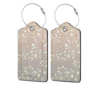 Vintage Glam Gold Star Foil Sparkle,Luggage Tags Pu Leather Name Tag Travel Suitcase Identifier ID Tags Durable Luggage Label 2 pcs