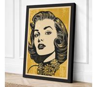 Vintage Glamour Portrait Canvas Wall Art Print 30x20 Inch