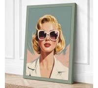 Vintage Glamour Portrait Canvas Wall Art Print 30x20 Inch (76 x 51 cm)