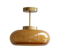 Vintage Glass Ceiling Light Metal Mounted Lighting Fixture Ceiling Light Chandelier for Entrance Corridor Aisle Bar Pendant Lighting Orange Marriage