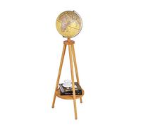 Vintage Globe Educational World Map Floor Lamp with Wooden Base - Perfect for Geography Enthusiasts