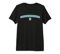 Vintage Gloucestershire County Green Blue Varsity Style Premium T-Shirt