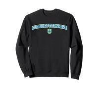 Vintage Gloucestershire County Green Blue Varsity Style Sweatshirt