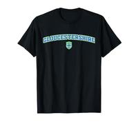 Vintage Gloucestershire County Green Blue Varsity Style T-Shirt