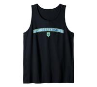 Vintage Gloucestershire County Green Blue Varsity Style Tank Top