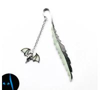 Vintage Glow-in-The Dark Feather Bookmarks - Learning Stationery, Gifts - Magic Bat Feather Bookmark