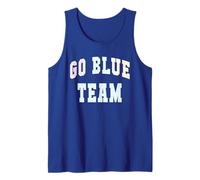 Vintage GO Blue Team Homecoming War Game Day Spirit Week Tank Top