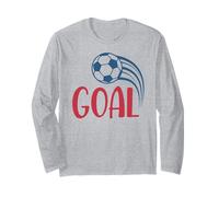 Vintage Goal Soccer Fan Training Soccer Practice Boys Girl Long Sleeve T-Shirt
