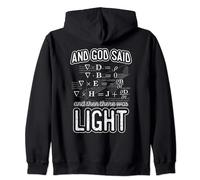 Vintage God Said Maxwell Equations And Then There Was Light Zip Hoodie