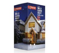 Vintage Gold 960 LED Multi-Action Supabrights with Timer - 12.4M Indoor/Outdoor String Lights, Green Cable, Non-Replaceable Bulbs