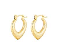 Vintage Gold Color Heart Pattern Huggie Hoop Earrings for Women Men Stainless Steel Hoops Jewelry Gift Earring Aretes de Mujer