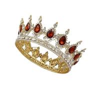 Vintage Gold Crown, Rhinestone Birthday Headband Headgear, Alloy Carved Hair Crown Crystal Headbands, Crystal Crown for Birthday, Proms, Parties, Pageant (Color : Black)