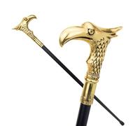 Vintage Gold Eagle Head Walking Cane, Elegant Decorative Stick, Unique Gentlemen’s Fashion for Cosplay, Party & Daily Support(Single section)
