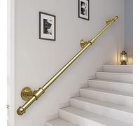 Vintage Gold il 1ft-20ft - Indoor/Outdoor Railing Support Kit Industrial Galvanized Steel Tubing for Staircase Railingand Stylish Safety Solution.