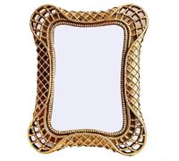 Vintage Gold Lace Resin Picture Frame for 6-Inch Photos, Woven Decorative Home Décor Item