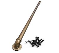 Vintage Golden Bronze Stair il - Non-Slip Indoor Stair Railing Outdoor Support Bar Galvanized Steel Wall-Mounted for Elderly Safety Retro Design