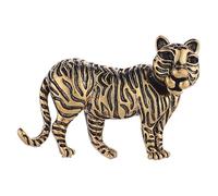 Vintage Golden Tone Wildlife Leopard Brooch Pin Animal Jewelry for Women Men, Zinc, no gemstone