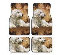 Vintage Goldendoodle Dog Universal Car Foot Mats Four-Piece Set Easy to Clean Easy to Deform Easy to Install Suitable for Cars Trucks SUV