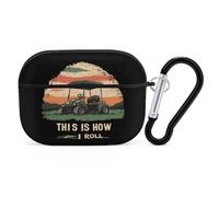Vintage Golf Cart This Is How I Roll Compatible with Airpod Pro Case Cover Skin with Keychain